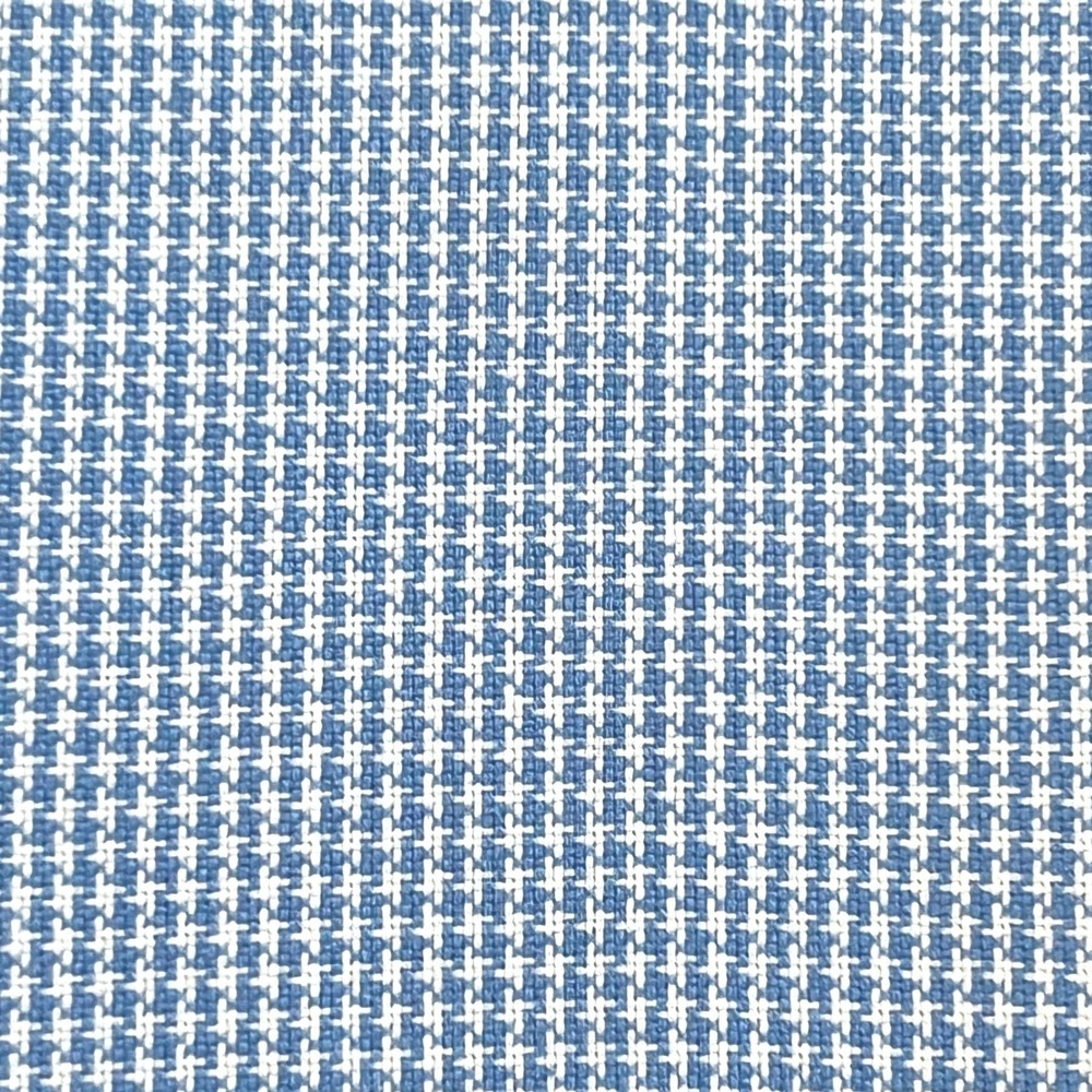 Jos. A. Bank Mens Traveler Dress Shirt 18-35 Blue Traditional Fit Houndstooth - Picture 7 of 8